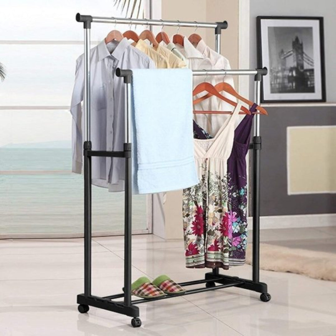 Double Pole Clothe Rack