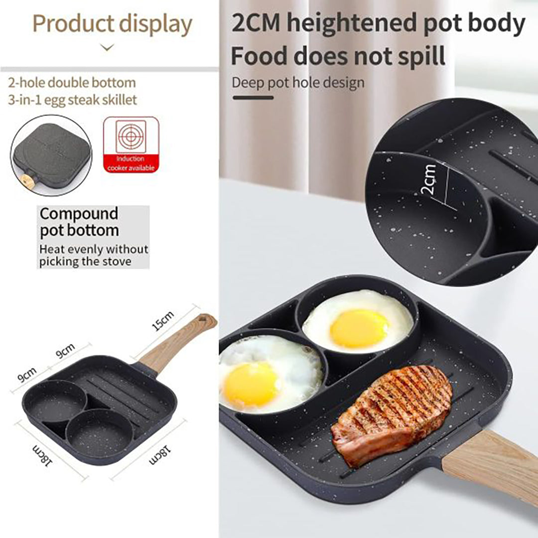 2 Hole Frying Pan