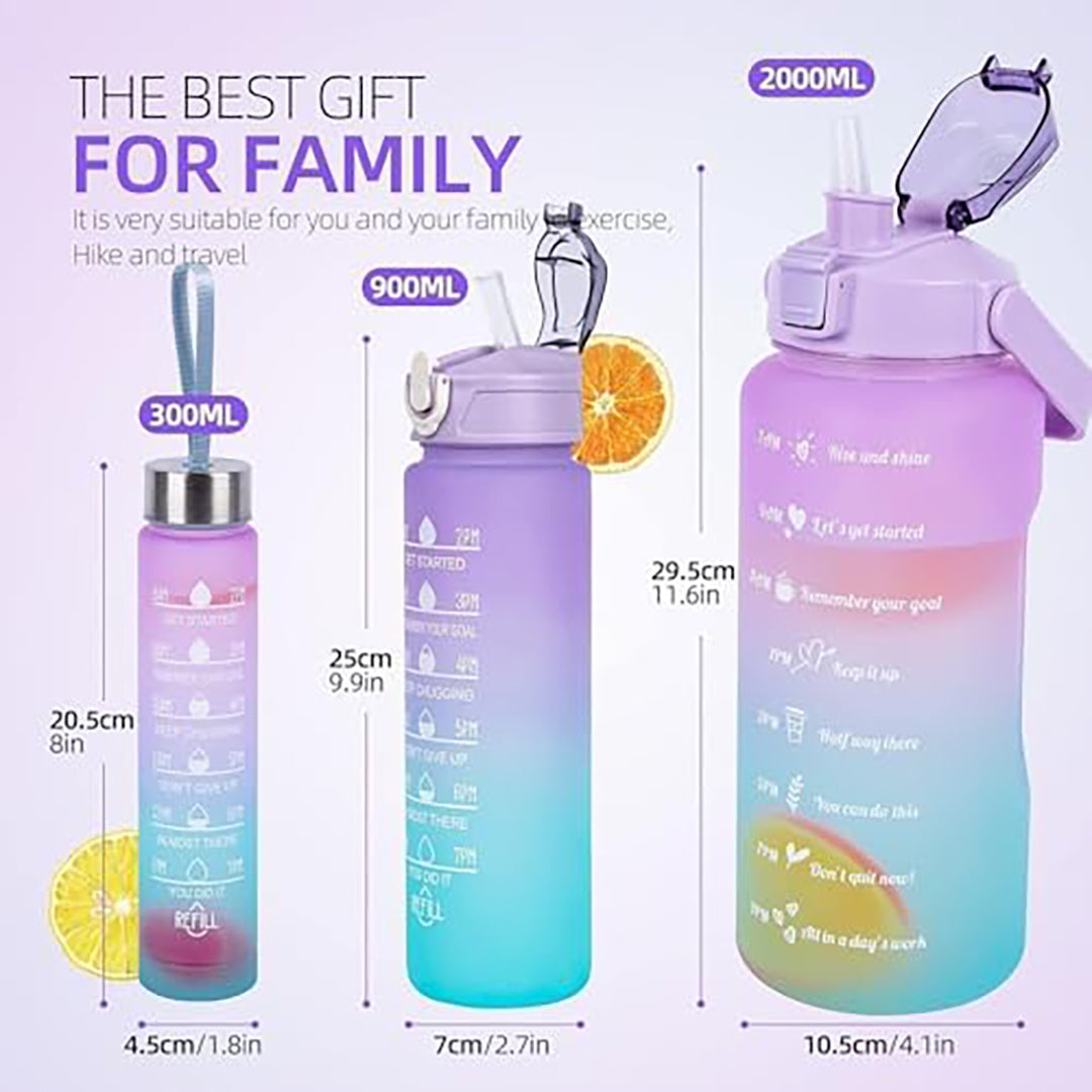 3in1 Motivational Water Bottle